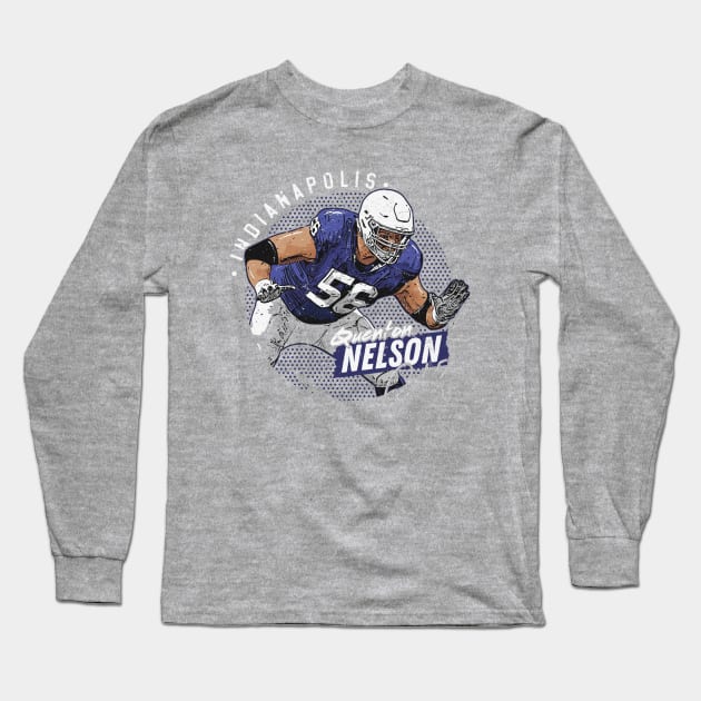 Quenton Nelson Indianapolis Dots Long Sleeve T-Shirt by Chunta_Design